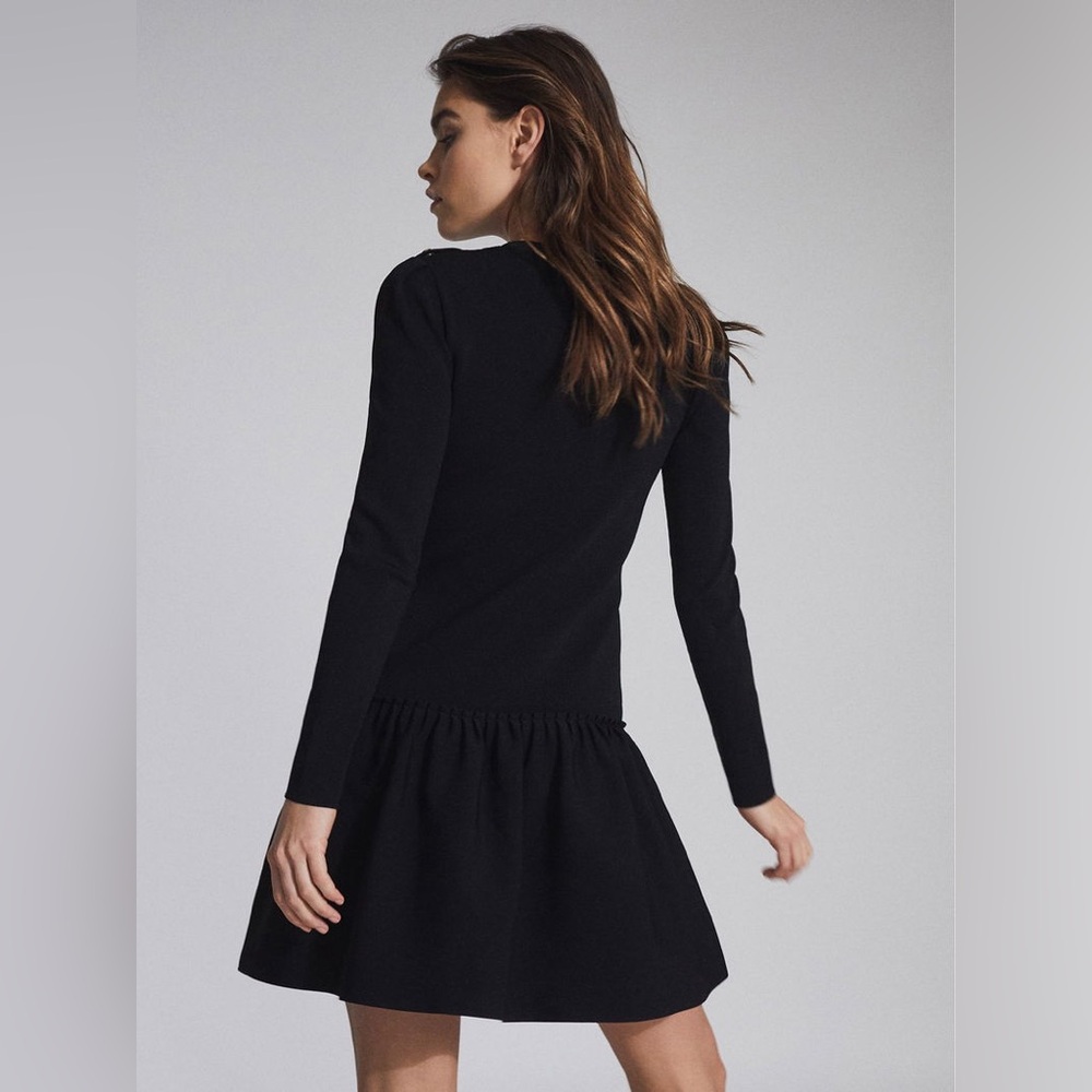 Reiss Charlotte Knitted Ruffle Hem Dress - Picture 12 of 13
